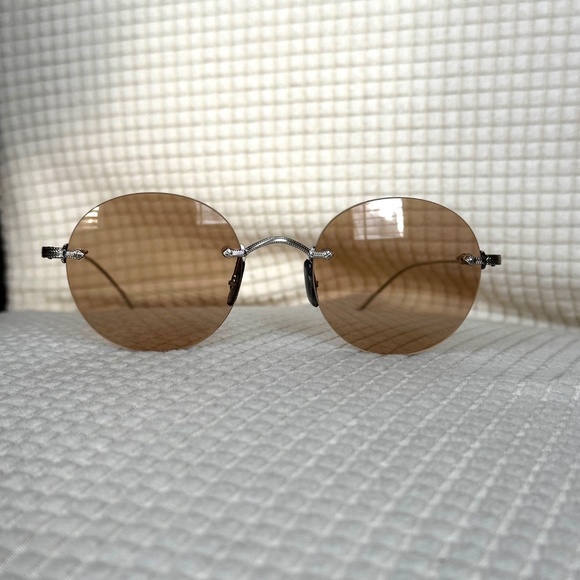 Oliver Peoples Round Brown Vintage Sunglasses OV 1222